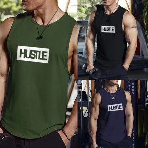 Pack of 3 Hustle Printed Sleeveless Gym Sandos for Men (Code: ST-6825)