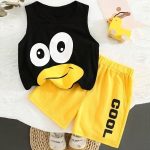 "Cool Sando + Short For Kids (ST-6857) – Premium soft cotton jersey outfit, breathable, lightweight & stylish summer wear for boys and girls."