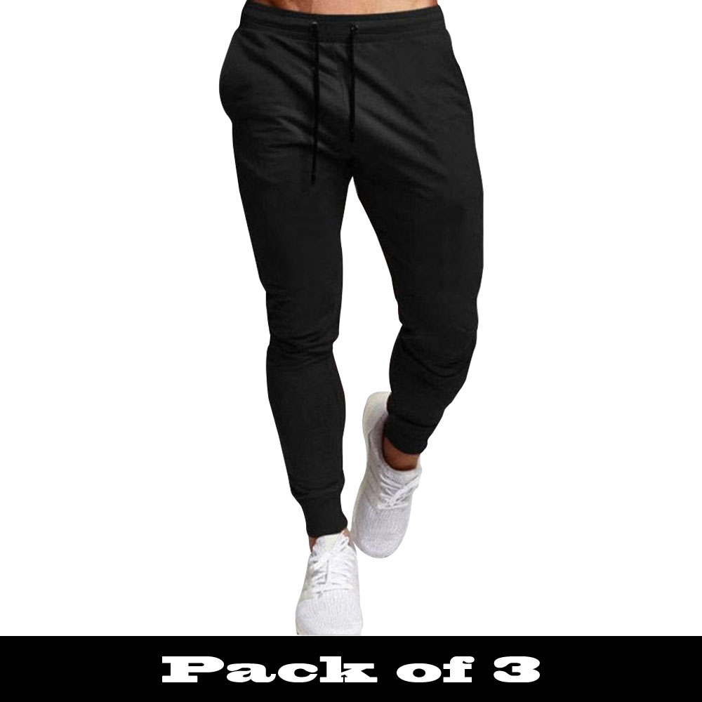 Pack Of 3 Navy Black & Grey trousers for mens (Code: ST-6897) - Image 2