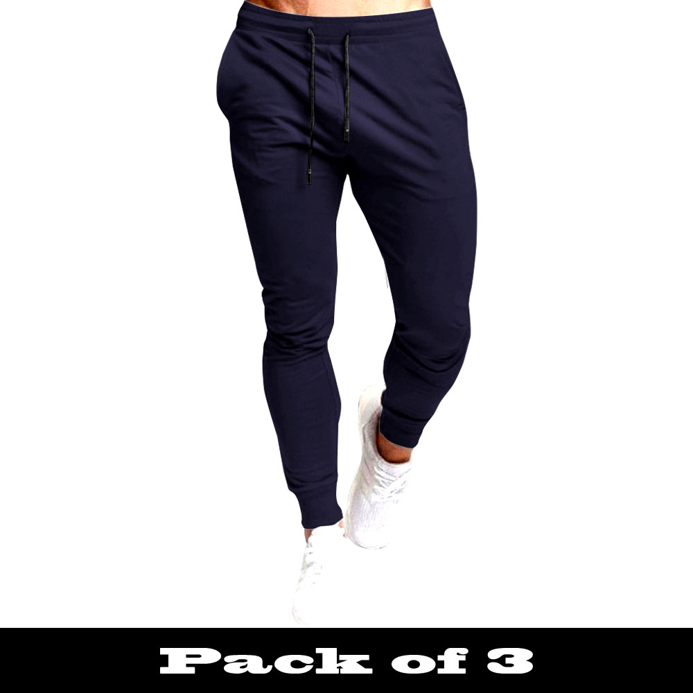 Pack Of 3 Navy Black & Grey trousers for mens (Code: ST-6897) - Image 4