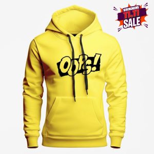 Opps Printed Yellow Hoodie for Mens (Code: ST-(6911)